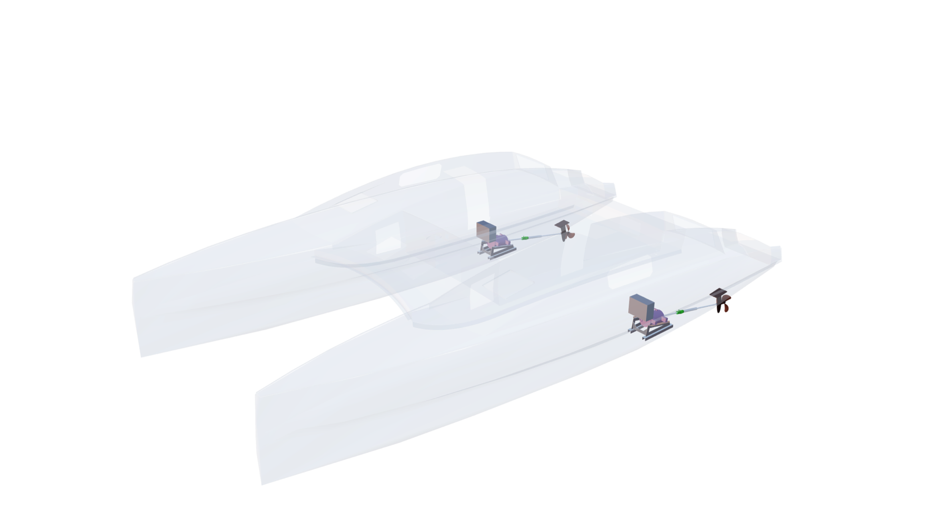 Solander 38 3D model, propulsion